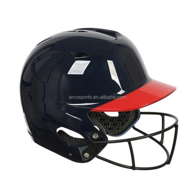 China Custom Professional Head Baseball Safe Helmet With Jaw Guard Safety Softball Baseball Protective Helmet for sale