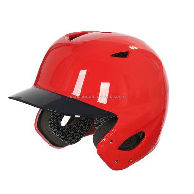 China ABS Size Quality ABS Material Two Tone Red With Black Batting Helmet Softball Helmet Baseball Helmet for sale