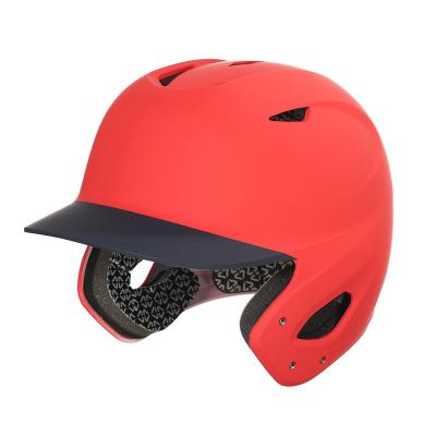 China ABS Sports Style Baseball Helmet ABS Material Two Tone Red With Black Matt Baseball Helmet Baseball Helmet for sale