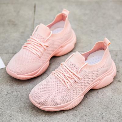 China Damping Four Seasons Elastic Flight Woven Cold Sticky Women's Shoes Leisure Sports Shoes for sale