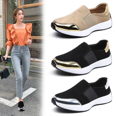 China Damping 3 Color Fashion Suede Leather Overshoe Women's Fashion Shoes for sale