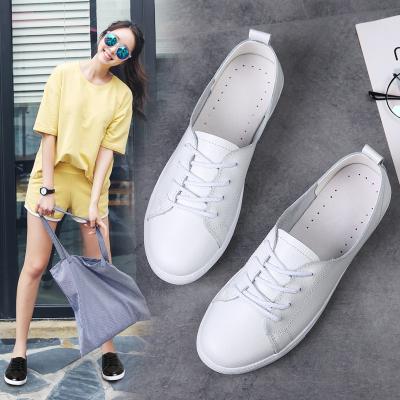 China Cushioning Simple Design Plain White Students Flat Shoes Cheap Price School Casual Shoes for sale