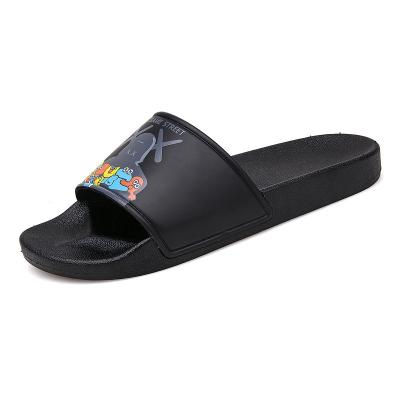 China Custom Logo Men's PVC Beach Sandals Summer Slides Cushioning Slippers Outdoor Street Non-Slip Bathroom for sale