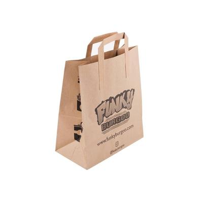 China Recyclable Custom Logo Print Wholesale White Brown Kraft Paper Gift Bag With Handle Industrial Outer Item Packaging for sale