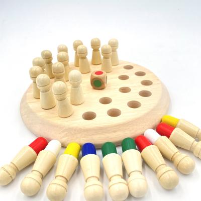 China Color Memory Forming 2023 Blocks Color Memory Match Stick Wooden Chess Set Set Interaction Educational Toys Montessori Kids Educational Toys for sale