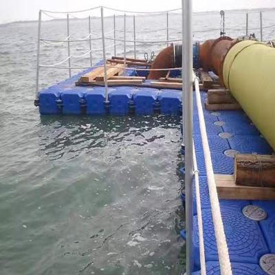 China Water intake environments such as HDPE river floating pontoon modular pump station new in float bridge tanks cheap water intake pump for sale