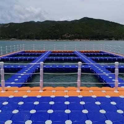 China Bridge for Pumps Low Price Square Floating Aquaculture Fish Farm Water Fish Cage Floating Pontoon for sale