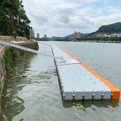 China Bridge For Pumps 500*500*400mm Anti Corrosion Modular Floating Pontoon Bridge Wooden Floor Gangway for sale