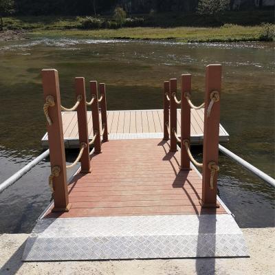 China Bridge for pumps ties marina deck floating bridge pontoon canopies aluminum alloy floating float bridge with dock for sale