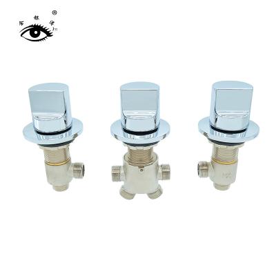 China Modern Handwheel Outer Hood Bath Tub Zinc Alloy Brass Valves 3 Handle Bathtub Faucet Whirlpool Bathtub Accessories for sale