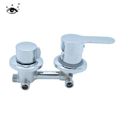 China Modern Zinc Alloy 304 Handwheel Outer Cover Frosted Shower Column Valve Electroplating Triple Function Factory Outlet for sale