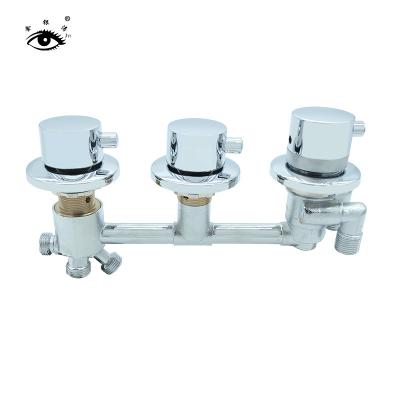 China Good Moq Low Price Faucets Valve Accessories 4 Ways Faucet Shower Mixer Mixing Valve Thermostatic Shower Trap for sale