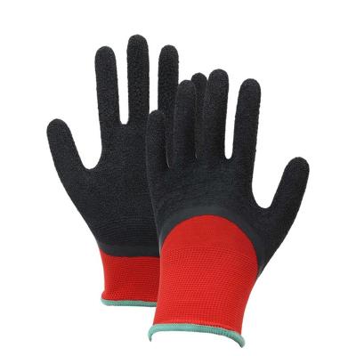 China Safety Anti Slip 13 Gauge Comfortable Waterproof Nylon Glove En388 Abrasion Resistant Lyeeang Latex Coated Dipped Gloves For Garden for sale