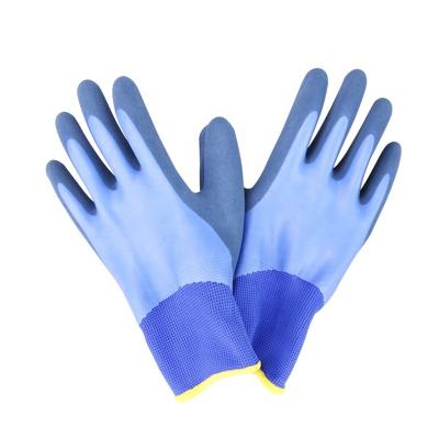 China Lyeeang Safety Glove En388 13 Gauge Comfortable Ambidextrous Latex Abrasion Resistant Anti Silp Coated Finish Working Dipped Gloves for sale