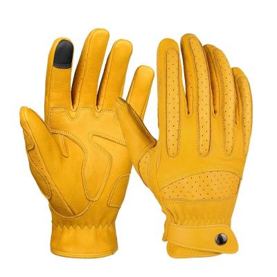 China Lyeeang Safety Comfortable Anti Slip Resistant Anti Slip Tear Resistant Gardening Work Glove Yellow Gardening Sheepskin Whip Leather Gloves for sale