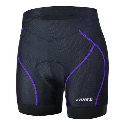 China Direct Selling Breathable Butt Lift Cycle Shorts Ribbed Women's Outdoor Sports Cycling Padded 3D Shorts for sale