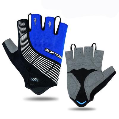 China Breathable Souke Sports Half Finger Gloves Winter Unisex Padded Cycling Gloves for sale