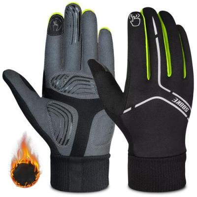 China Reversible Souke Sports Touch Screen Water Resistant Winter Cycling Glove Windproof Padded for sale