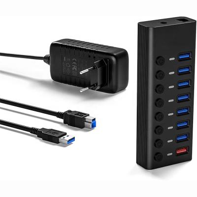 China Data Transfer+ 2.4 A High-Speed ​​Charning 8-in-1 USB Hub PD 8-Port USB Charging USB 3.0 Hub for sale