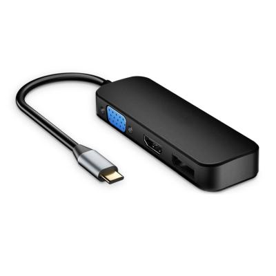 China HD+ VGA+ DP Audio Output 3 in 1 USB C Hub 4K HD Extra / DP / VGA HD Display for Computer for sale