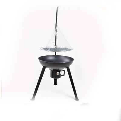 China Factory Direct Outdoor BBQ Grill Chain Designs Balcony Hanging Charcoal Camping Tripod BBQ Grill 30x30x36 in for sale