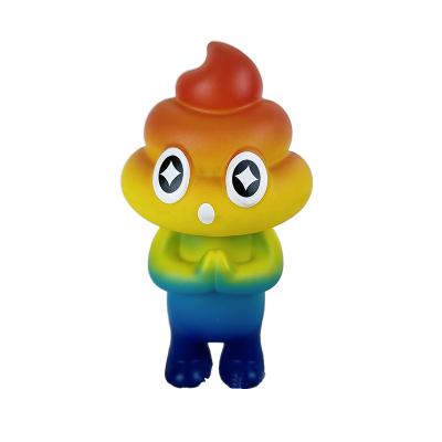 China Cartoon Toy Squeezing Fun Toys Rubber Colorful Bubble Poop Animal Toy for sale