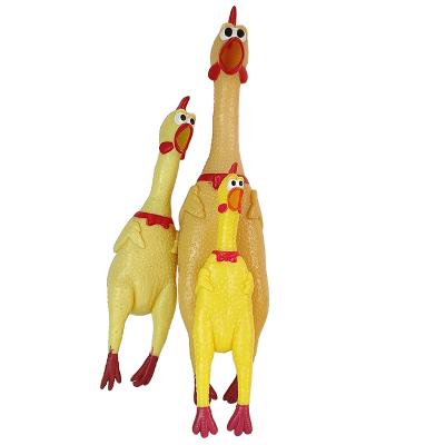 China Viable Wholesale OEM Chicken Yellow Rubber Chicken Custom Screaming Funny Toy for sale