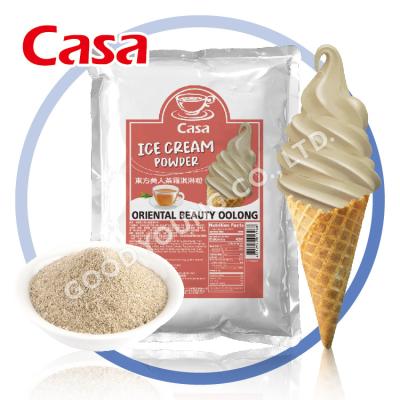 China Instant Ice Cream Material For Flavor Oriental Instant Tea Oolong Dessert 1KG Beauty Serving Ice Cream Powder Mix for sale