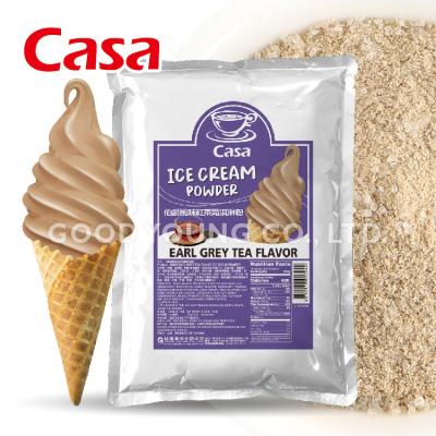 China Instant Bubble Tea Ingredients Wholesale Earl Gray Black Tea Flavor Soft Ice Cream Powder Mix for sale