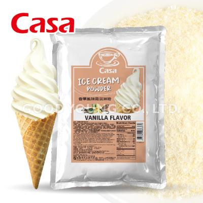 China Wholesale Premium Premium Instant Vanilla Flavored Instant Serve Soft Ice Cream Powder Mix for sale