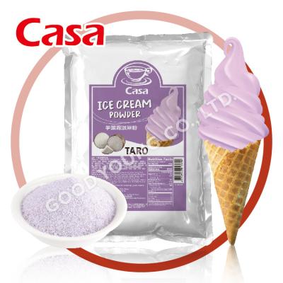 China HOME Wholesale Good Young Taro Powder Flavor Soft Serve Instant Ice Cream Powder Mix for sale