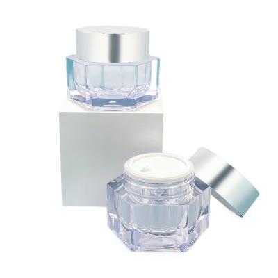 China Leak Proof Skin Care Cream Jar Simple Design 30g/50g Cosmetic Packaging With Sample for sale