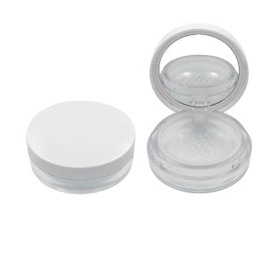 China Recyclable Transparent Loose Powder Case with Screw Cap Closure for sale