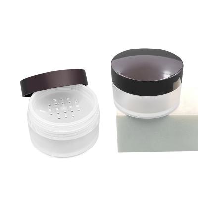 中国 Transparent Round Loose Powder Case 15g Compact Powder Container with Twist Open Lid 販売のため