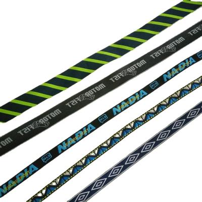 China Non-elastic Zhongshan Woven Polyester Garment Collar Edge Jacquard Durable Narrow Web Banding Webbing for sale