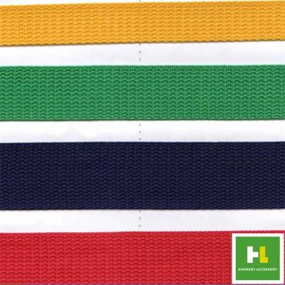 China China factory price 25mm viable cheap jacquard web polypropylene webbing/polyester webbing for chair seat belt for sale