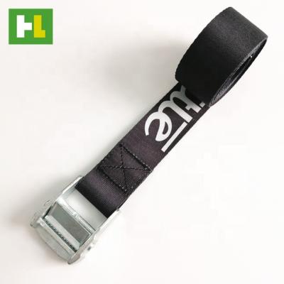 China Polyester Cam Buckle Tie Down Strap Super Heavy Duty 1.5 Inch Sublimation Printed Logo Tie Down Strap for sale