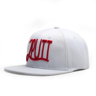 China 6-Panel Hat Wholesale High Quality Custom Embroidery Logo 6 Panel Hip Hop Flat Brim Snapback Sports Hat Cap for sale