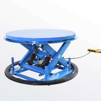 China Hotels 360 Rotate Stage Platform Platform Turntable Hydraulic Lift Table 2 Ton Electric Lift Platform for sale