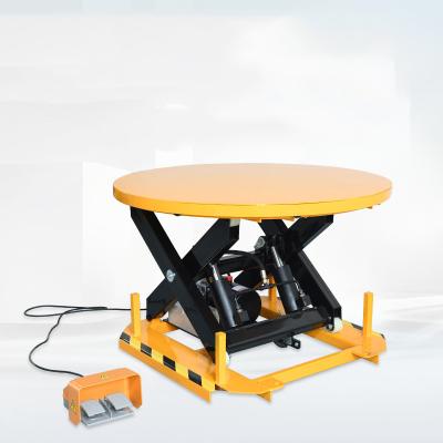 China Building Material Shops 2 Ton Electric Heavy Duty Fixed Round Hydraulic Platform Lift Table Platform Lift for sale