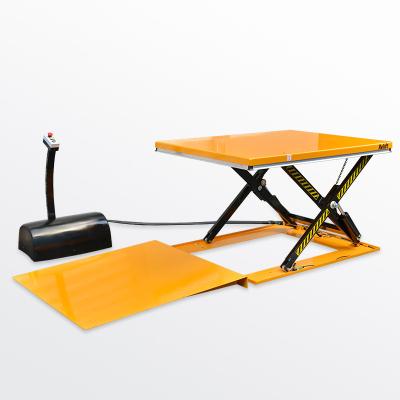 China Building Material Shop Heavy Duty Scissor Lift Platform Scissor Lift 1 Ton Electric Stationary Scissor Lift Table for sale