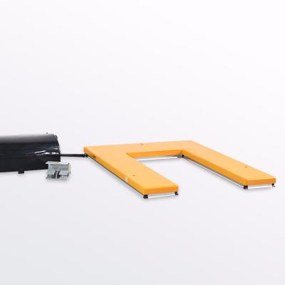 China Hotels 1.5 Ton U Shape Platform Platform Pallet Jack Ultra Thin Hydraulic Lift Table for sale