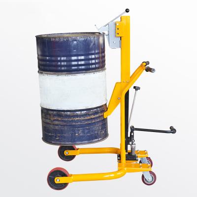 China Hotels Drum Manual Parrot Beak Drum Lifter 350 Kg Barrel Forklift Metal Drum Trolley DY350b Plastic U Leg With 4 Wheels for sale