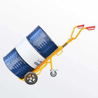 China Hotels Oil Drums Hand Trolley Hot Sale Oil Drum Lifter 400kg Drum Trucks Mechanical Transport Single Tool DE400 for sale