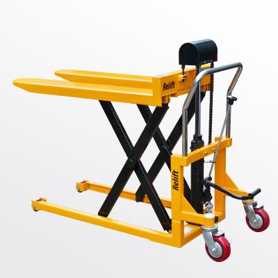 China 1 Ton Pallet Jack GS100S Hydraulic Manual Scissor Truck 550mm Hydraulic Manual Scissor Foot Lift Pallet Truck for sale