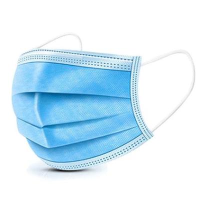 China Custom Disposable Face Masks Adult Best Quality Big Size Disposable Blue Face Mask for sale