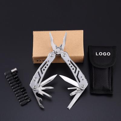 China New Foldable Multitools Folding Pliers Scissors Camping Fishing Multi Tool Pliers Screwdriver Bits Knife Survival Multi Tool for sale