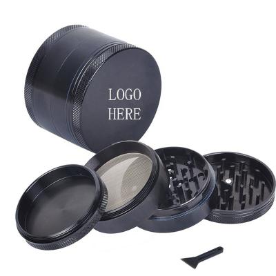 China Zinc Alloy/Aluminum Alloy New Custom Logo 4 Layers Alloy Metal Tobacco Herb Grinder Magnet Smoke Grinders Smoking Pipe Herb Grinders for sale