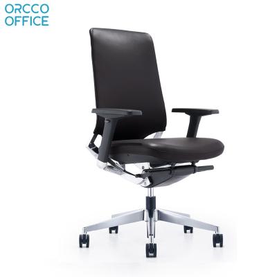 Chine High-Quality Ergonomic Lift Luxury Comfortable Commercial Mid Back Executive Manager Leather Office Chair à vendre