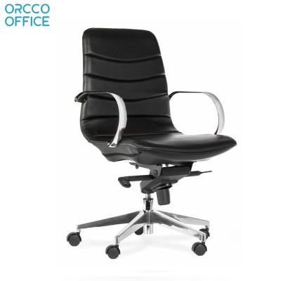 Chine New High-Quality Luxury Ergonomic Executive Commercial Mid-Back Leather Office Chair à vendre